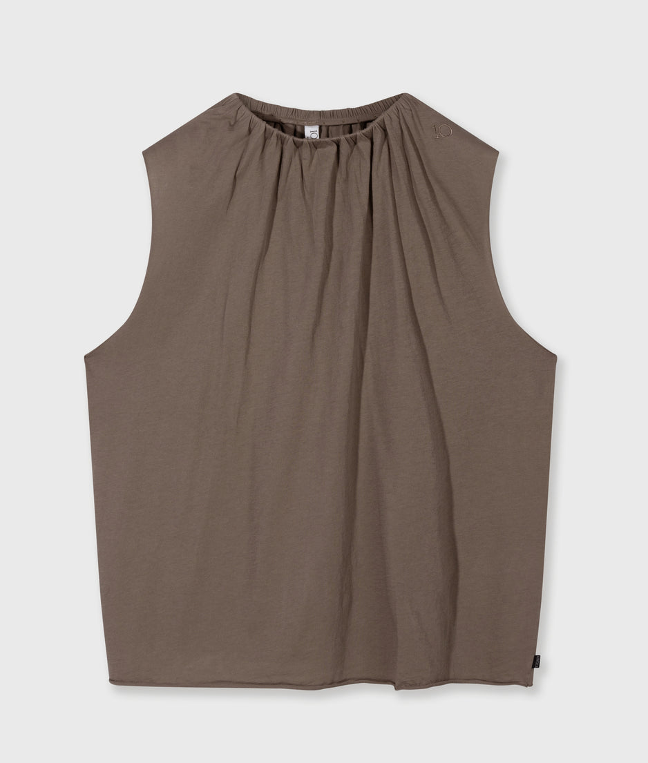 pleated top jersey | moonrock