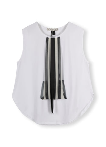 bow top jersey | white