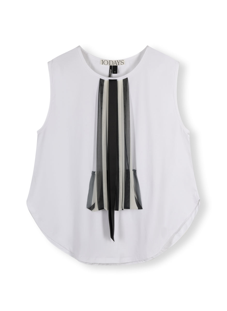bow top jersey | white
