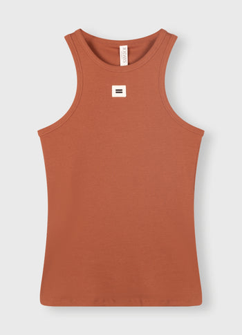 tank top rib | saddle brown