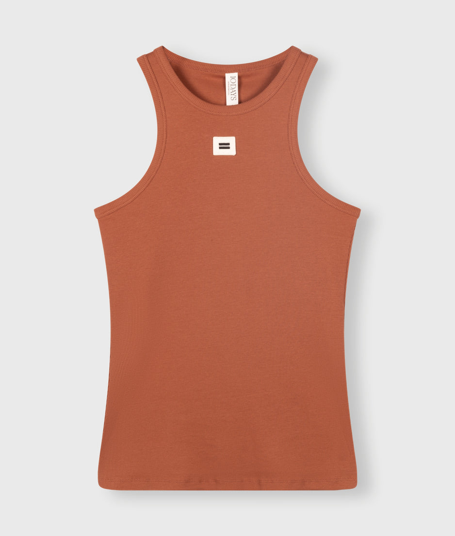 tank top rib | saddle brown