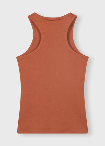 tank top rib | saddle brown