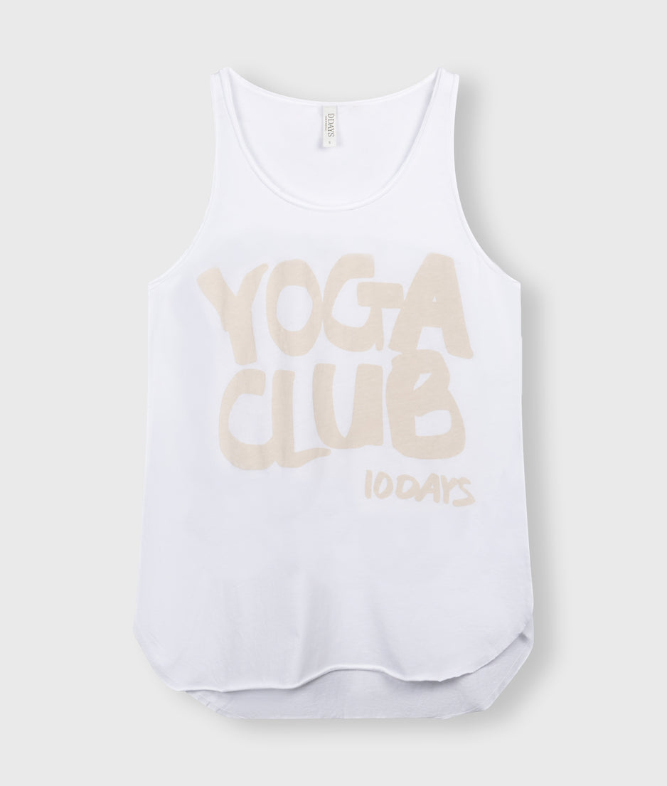 tank top yoga club | white