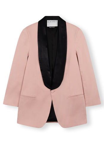 smoking blazer | dusty peach