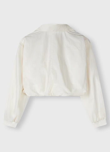 cropped blazer jacket | ecru