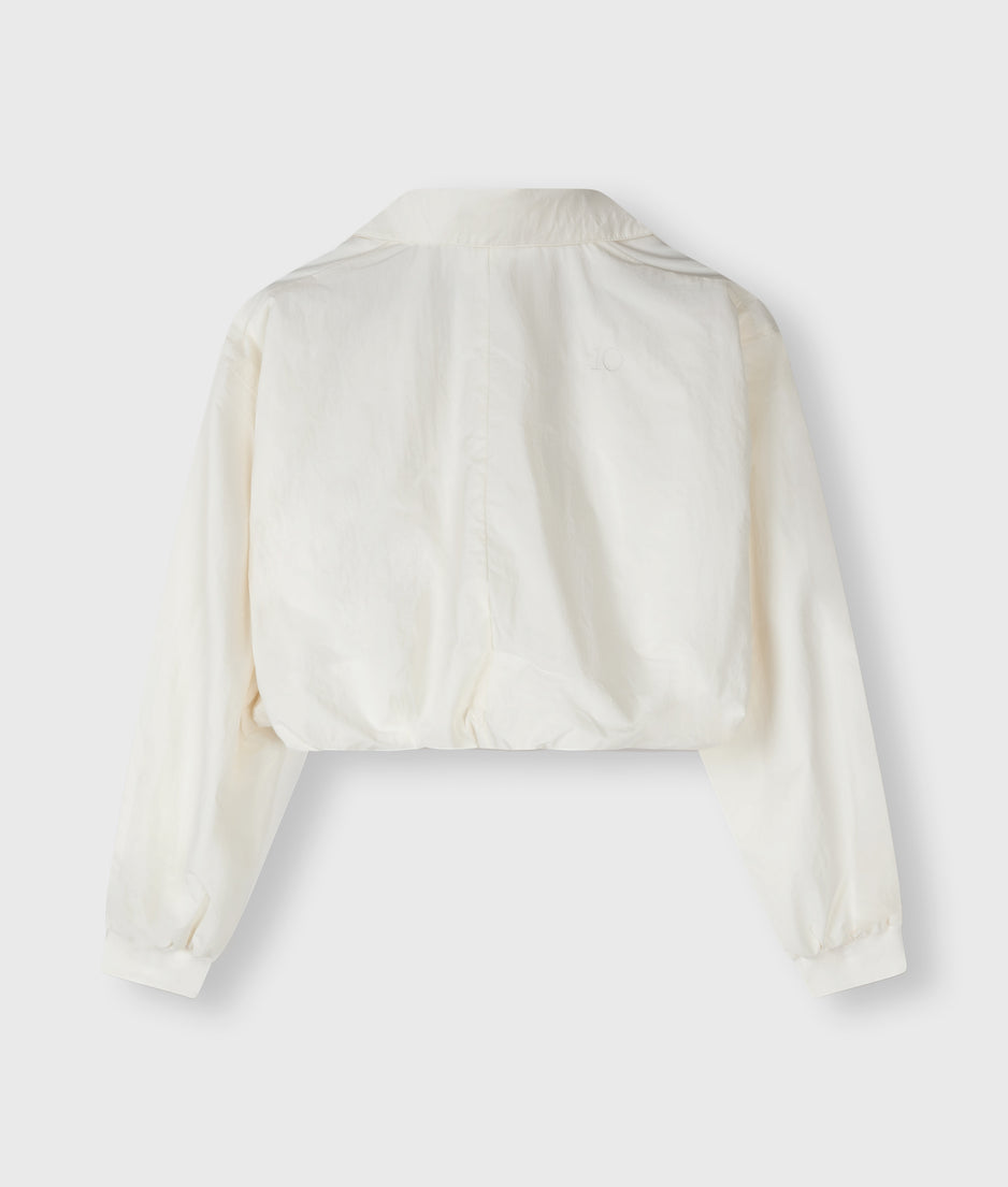 cropped blazer jacket | ecru