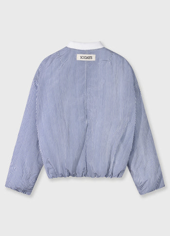 bomber jacket stripes | white/blue
