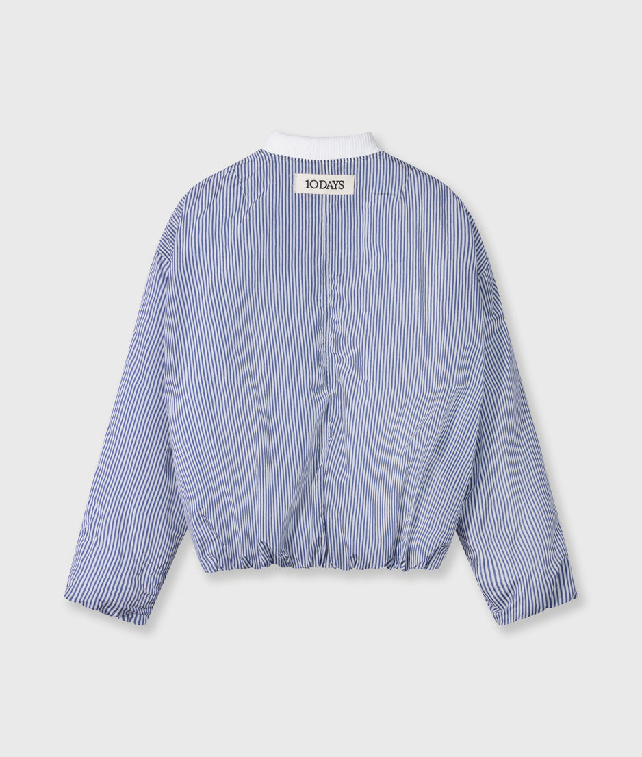bomber jacket stripes | white/blue