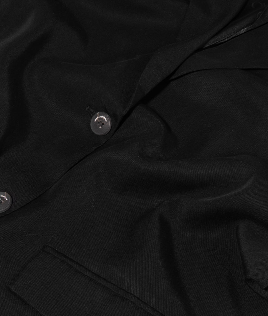 long flowy blazer lyocell | black