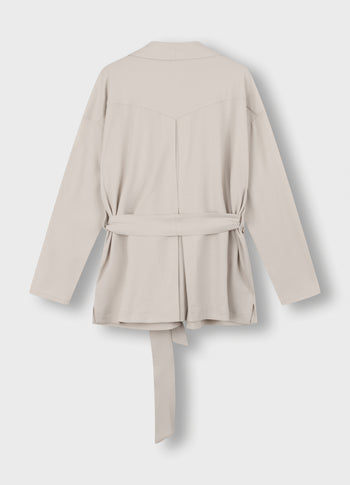worker jacket crepe | light safari
