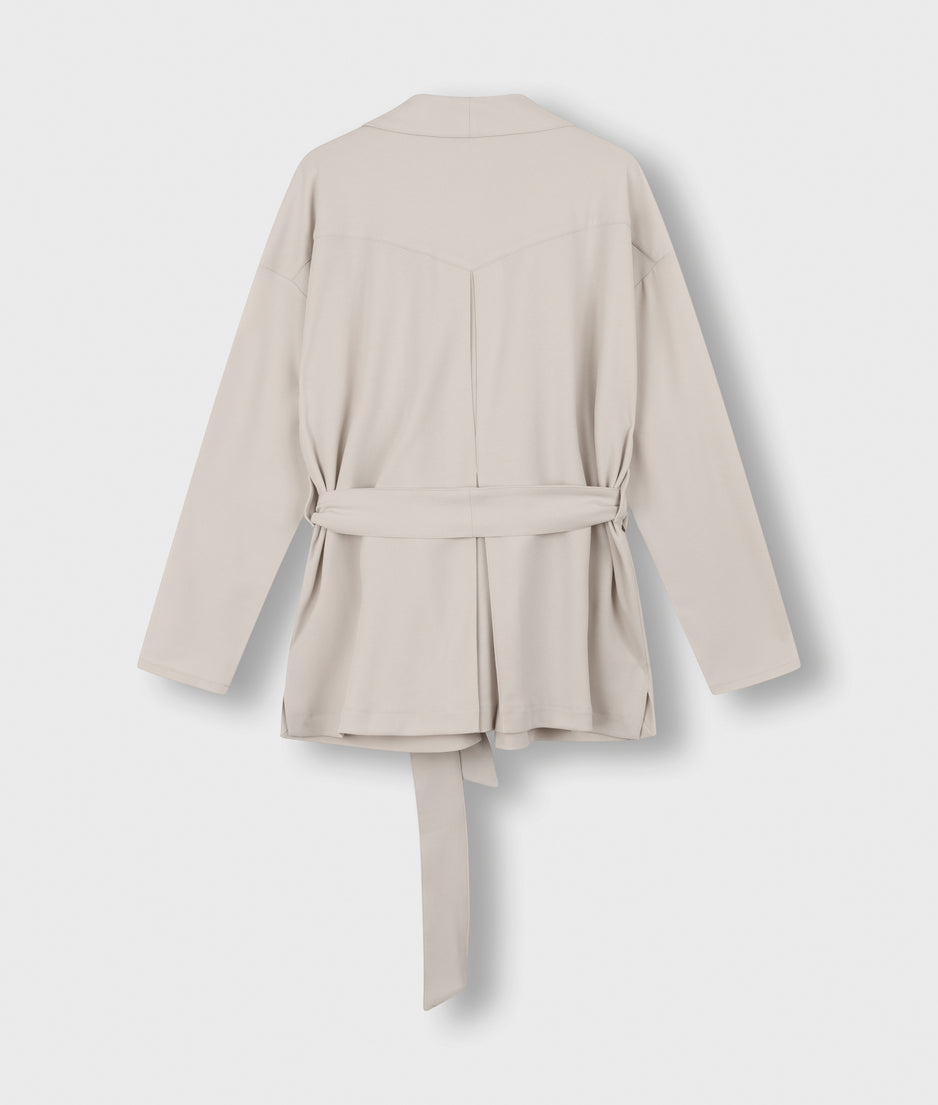 worker jacket crepe | light safari