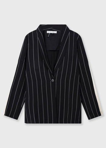 blazer pinstripe | black
