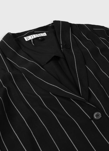 blazer pinstripe | black