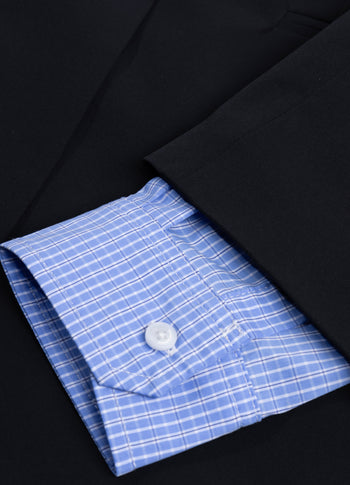 Travel Blazer mit doppelten Ärmelaufschlag | black