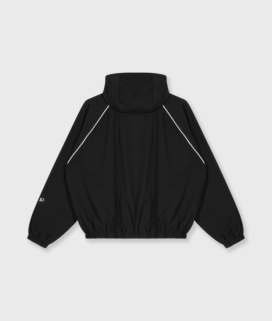 hooded travel jacket | black