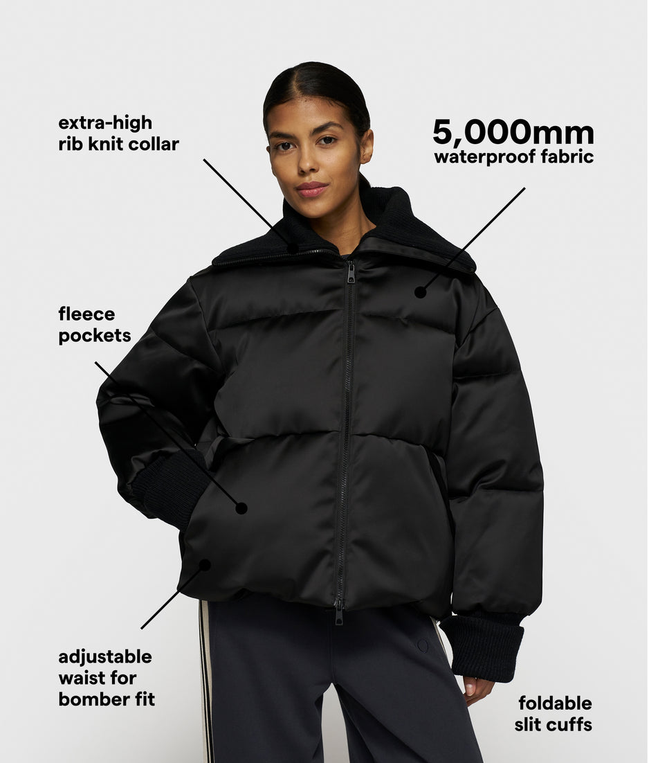 the smoking puffer jacket | black