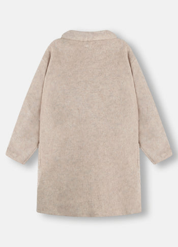 wool coat | ecru