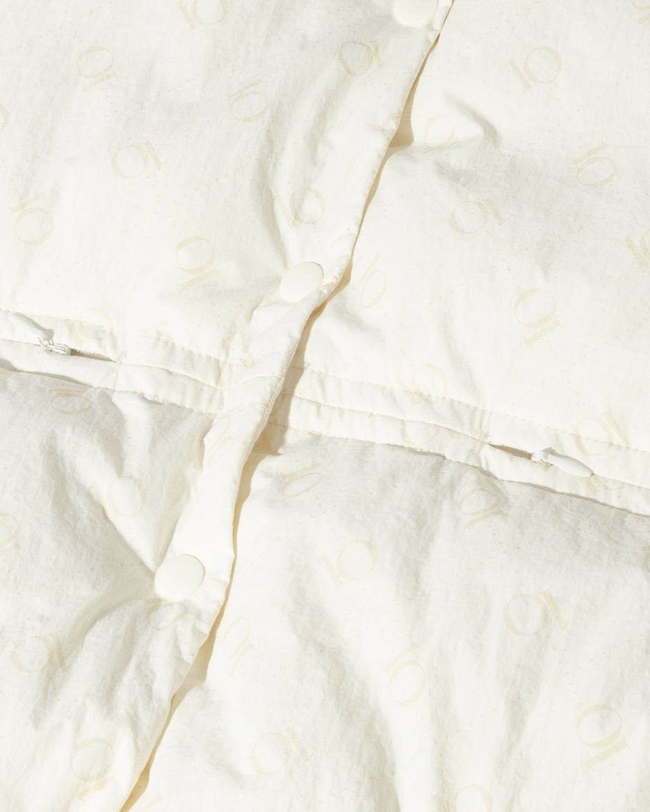 padded vest monogram | pearl