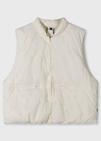 padded vest monogram | pearl