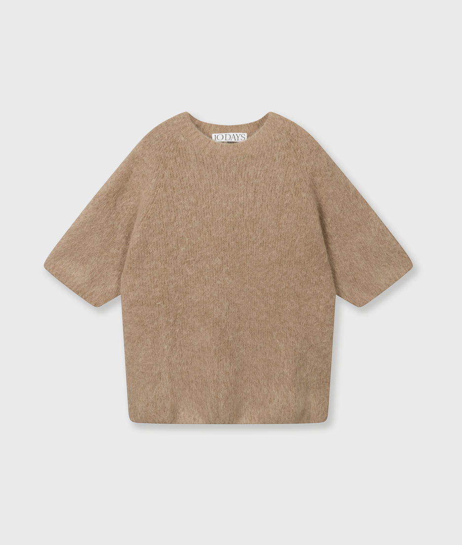 short sleeve knit sweater | fudge