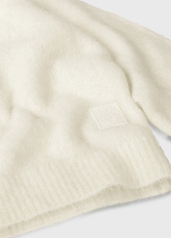 statement knit sweater | ecru