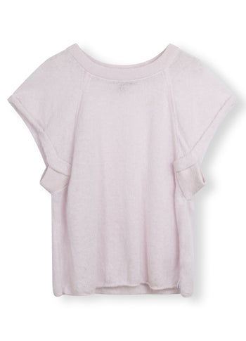 shortsleeve top knit | pale lilac