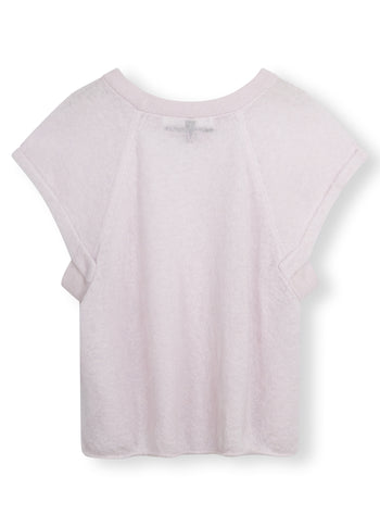 shortsleeve top knit | pale lilac