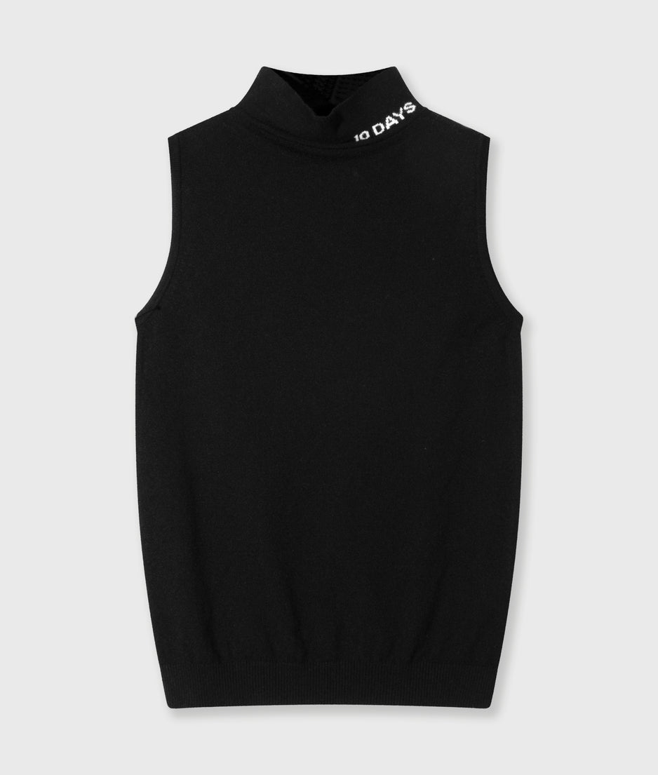 knit singlet | black