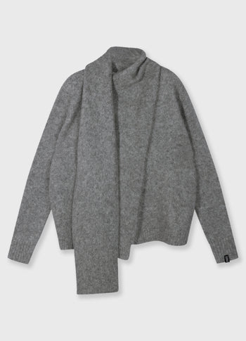 Wickelschalpullover | grey melee