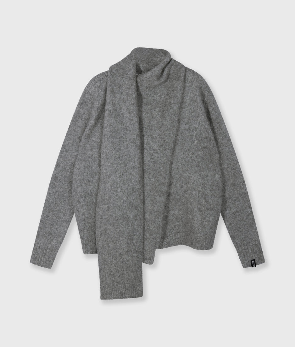 Wickelschalpullover | grey melee