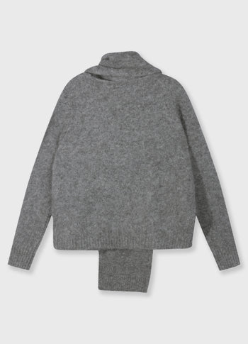 Wickelschalpullover | grey melee