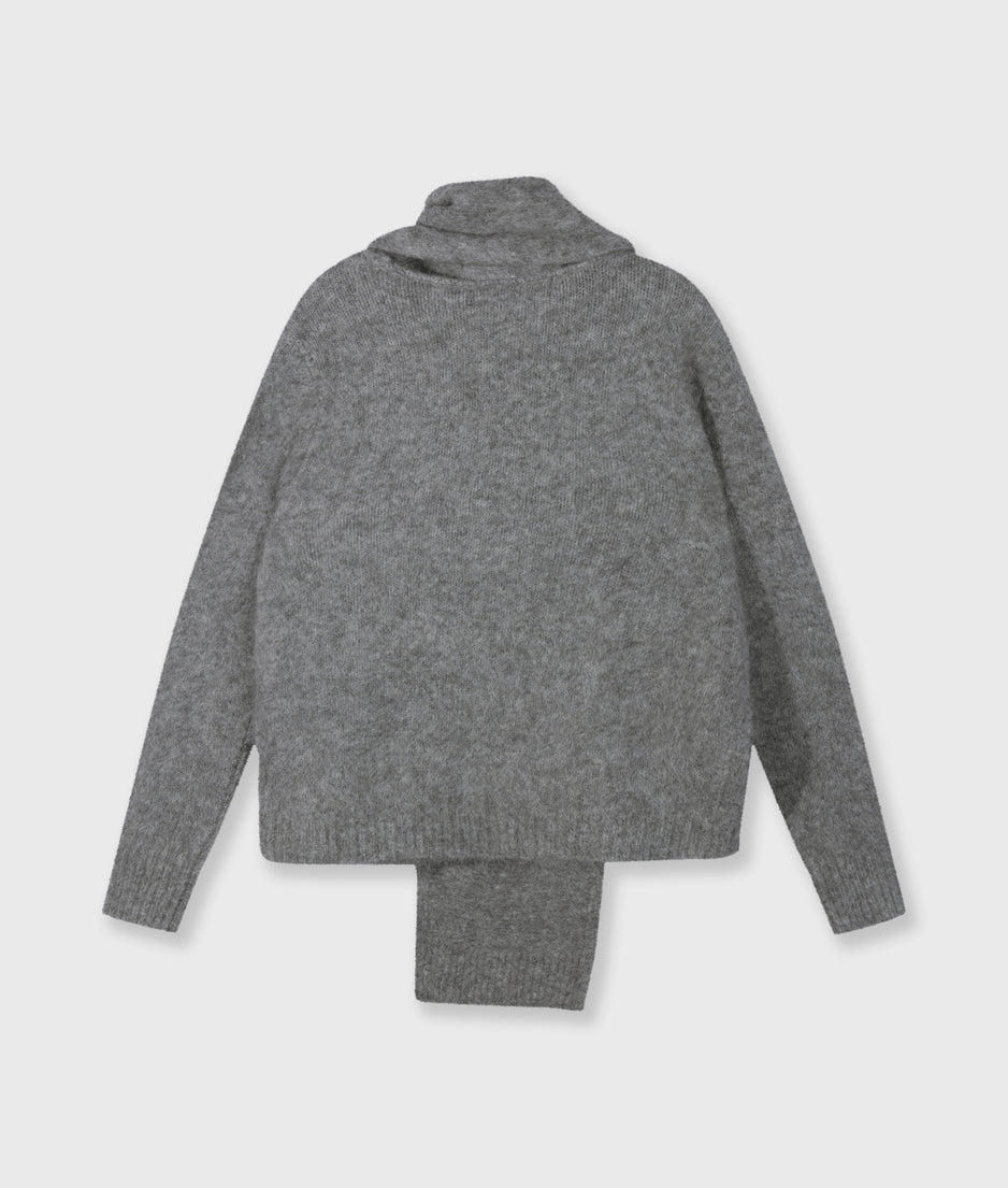 Wickelschalpullover | grey melee