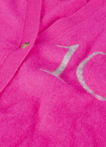 knit gilet | neon pink