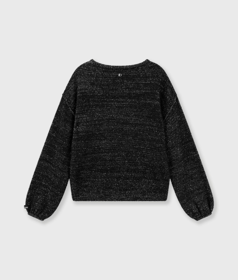 knit sweater sparkle | black