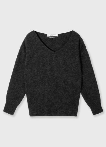 soft v-neck sweater knit | antra melee