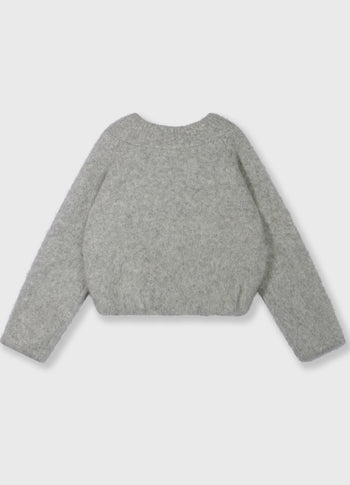 Strickpullover aus Alpakamix | light grey melee