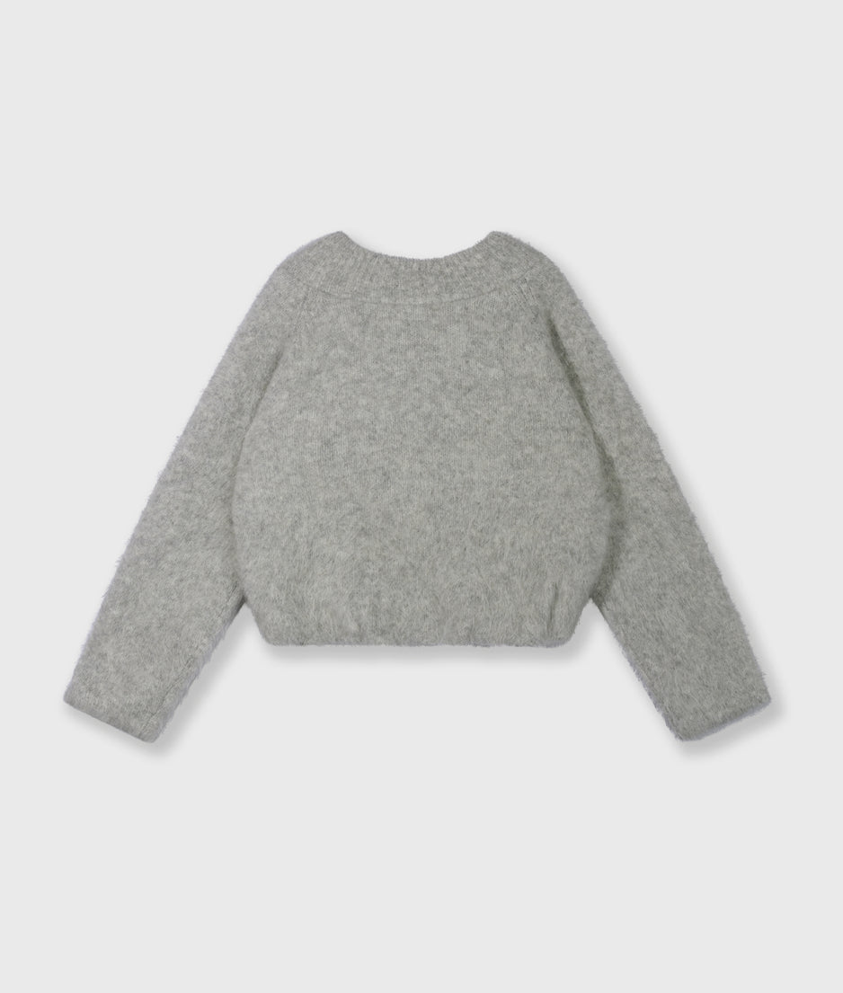Strickpullover aus Alpakamix | light grey melee