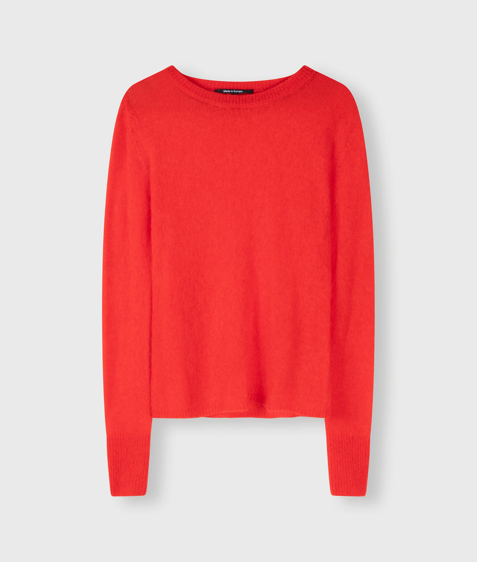 tee thin knit | coral red