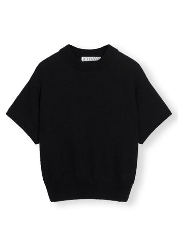 knitted tee | black