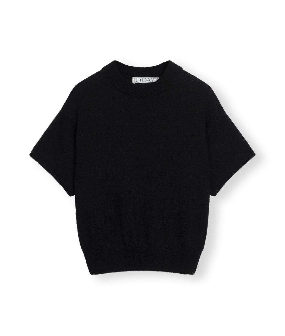 knitted tee | black