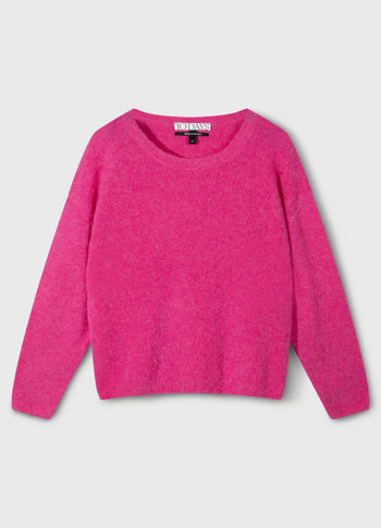 sweater soft knit | bright pink