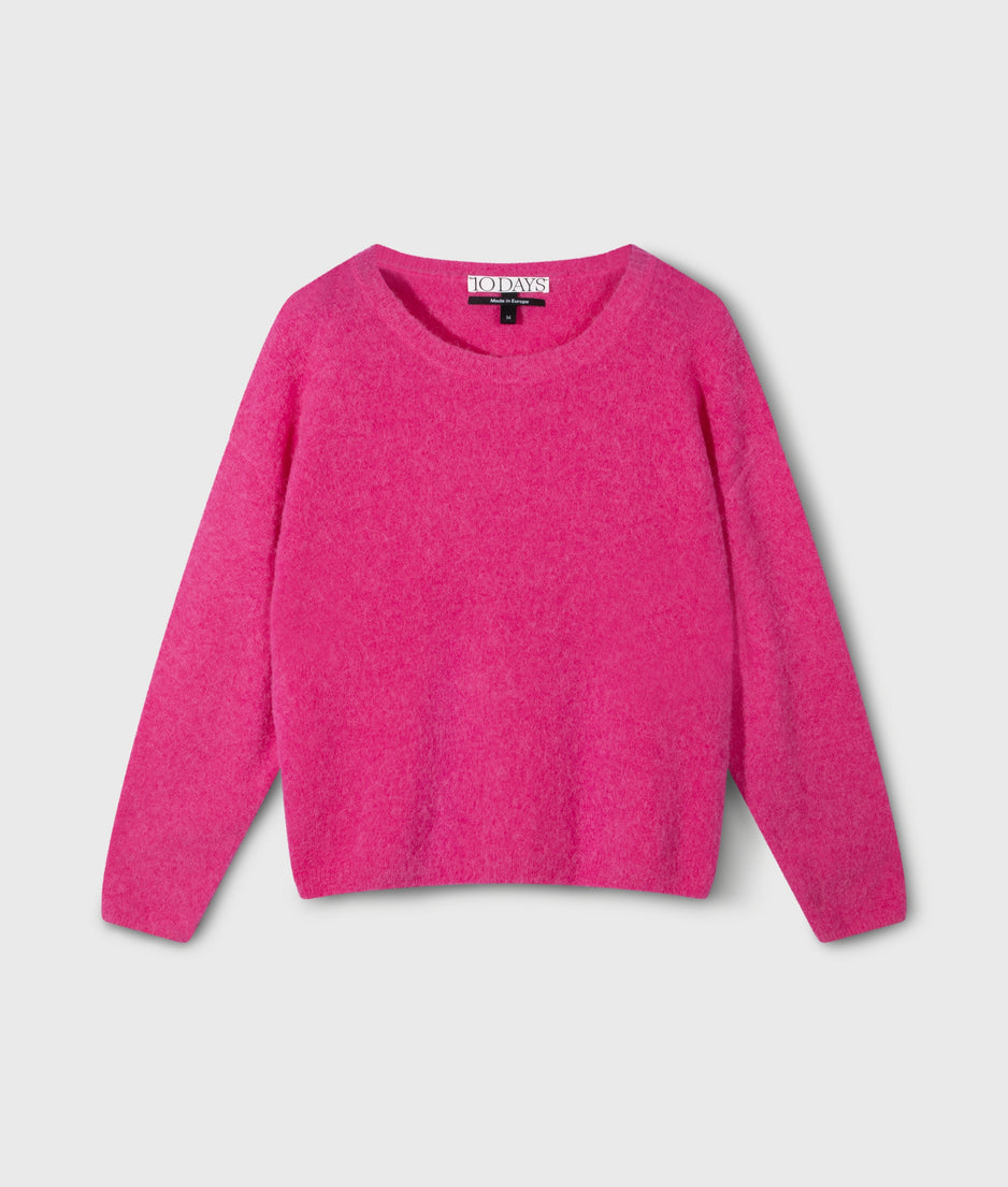 sweater soft knit | bright pink