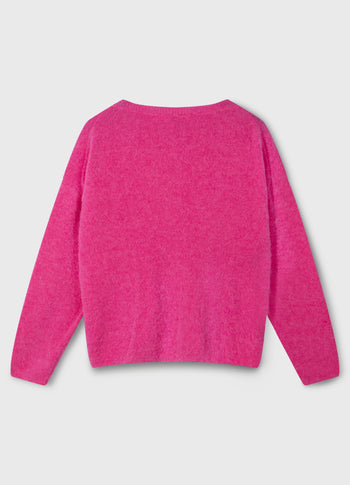 sweater soft knit | bright pink
