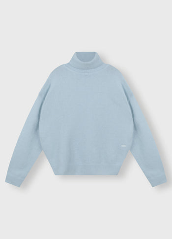 turtleneck sweater knit | ice blue