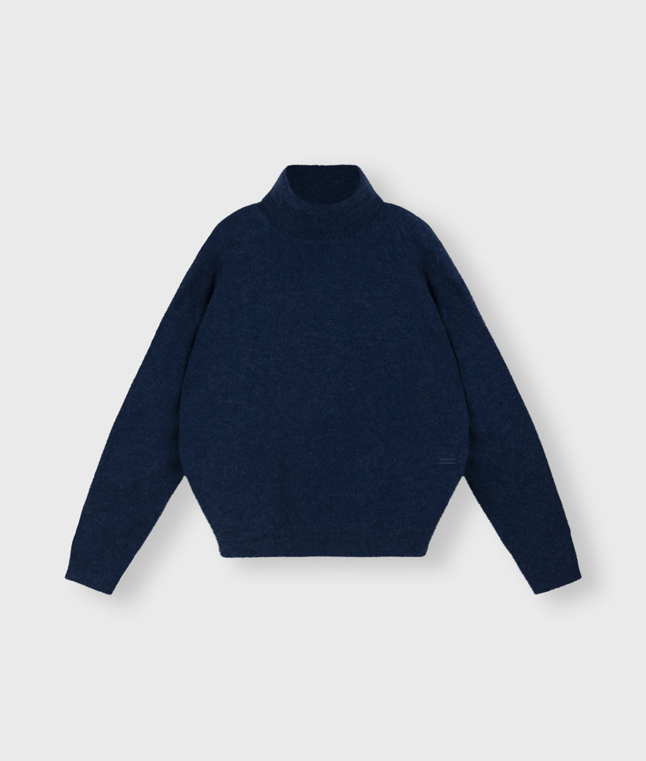 turtleneck sweater knit | electric blue