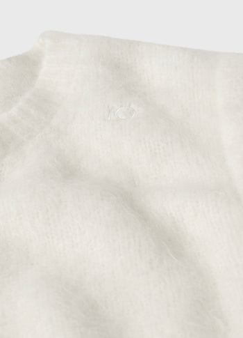 sleeveless knit sweater | ecru