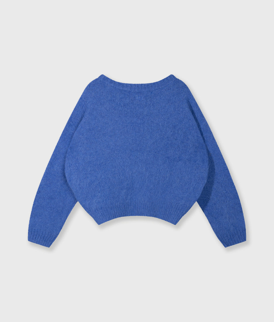 Strickpullover aus Alpakamix | ultramarine