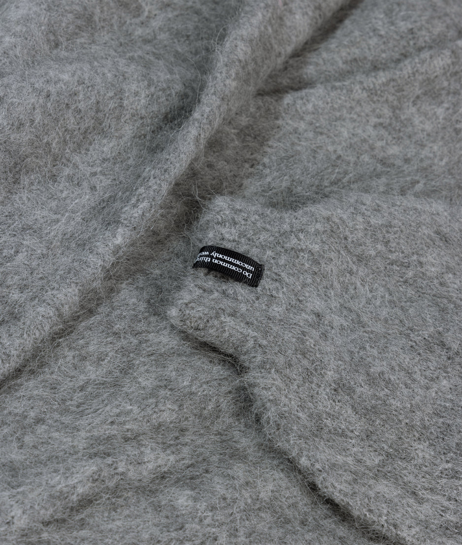 Strickpullover mit Kapuze | grey melee