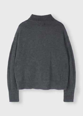 turtleneck sweater knit | grey raven
