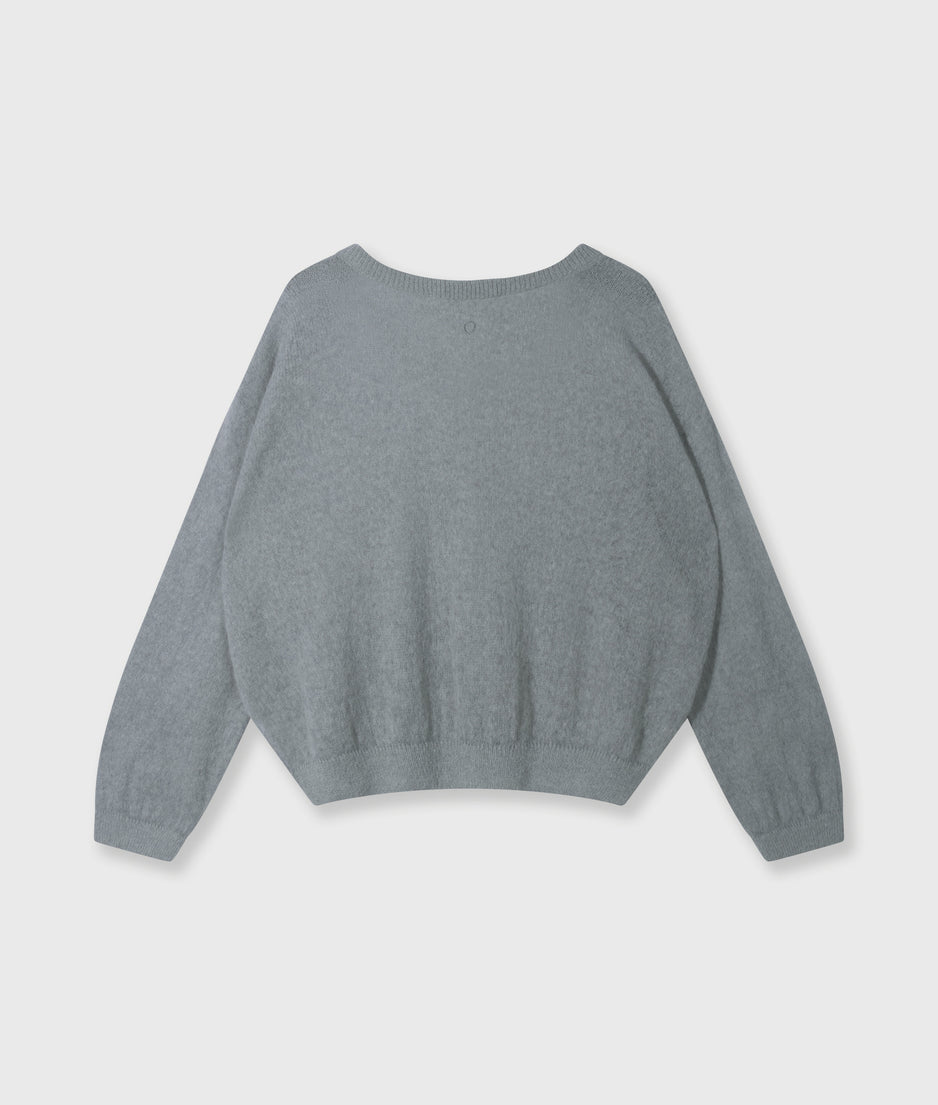 thin knit sweater | light graphite